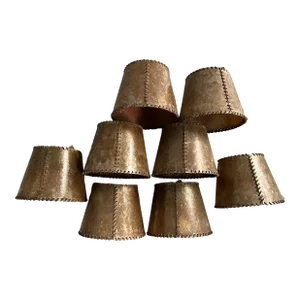 Antique Mission Mica Lampshades - a Set of 8