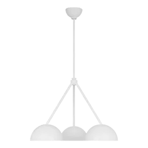 Christiane Lemieux by Visual Comfort Studio Beaunay 3-Light Medium Chandelier in Plaster Matte White
