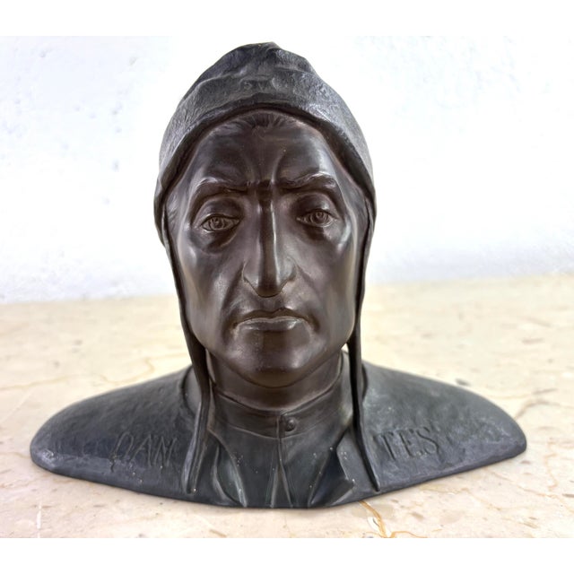 1970s Vintage Terra-Cotta Bust of Dante’s For Sale - Image 5 of 11