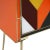 Wood Mid-Century Style Italian Solid Wood, Colored Glass & Brass Sideboard For Sale - Image 7 of 8