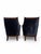 Pair of Italian Mid-Century Style Lounge Club Chairs Upholstered in Gp&j Baker Kings Velvet For Sale - Image 4 of 6