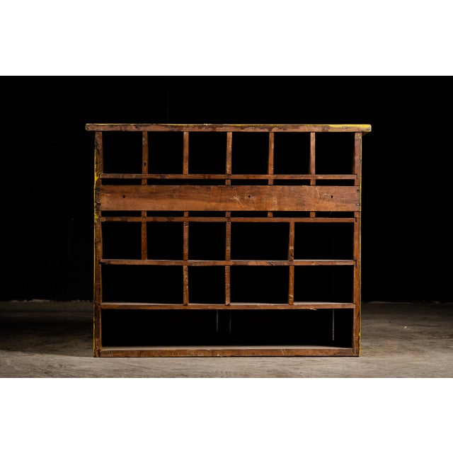 Wood 1950s Vintage Farmhouse Cubby Cabinet For Sale - Image 7 of 7