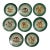 Set of Eight Vintage Italian Dishes With African Animals For Sale