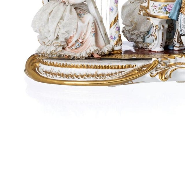 Porcelain Sculptural Group of Musicians For Sale - Image 3 of 6
