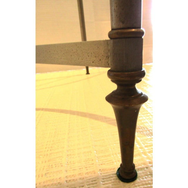 Maison Jansen Brass and Steel Glass Top Cocktail Table Circa 1960s For Sale - Image 11 of 14