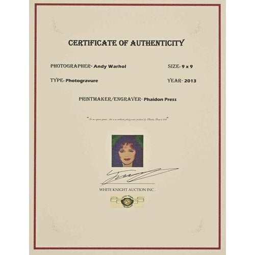 Photogravure realized in 2013 by Phaidon Press after a 1984 photograph by Andy Warhol. Paper: Medium weight, clay coat -...