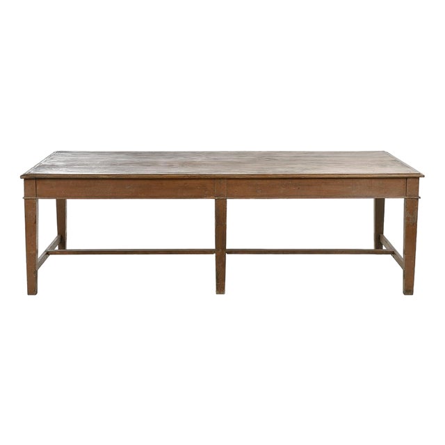 Large Antique Wooden Table with a Natural Patina For Sale