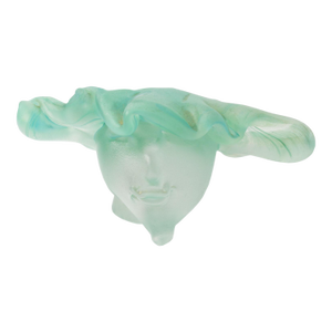 1997 Signed Art Glass Bust Sculpture by Stephen Fellerman and Clair Raabe