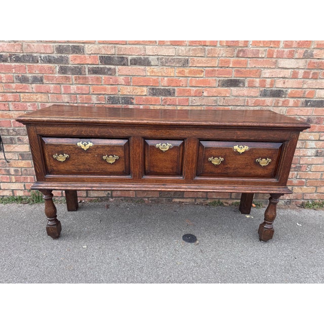 Early 19th Century 18th Century English Oak Dresser Base For Sale - Image 5 of 12