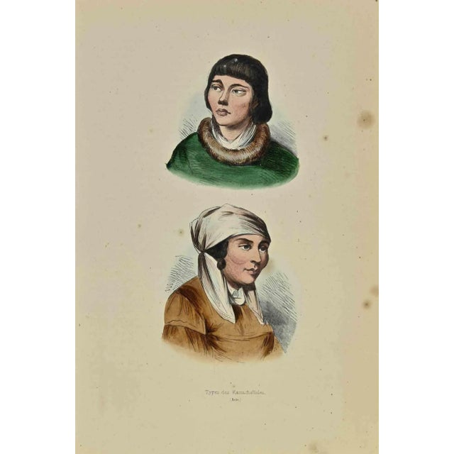 Types of Kamchatdales is a lithograph made by Auguste Wahlen in 1844. Hand colored. Good condition. At the center of the...