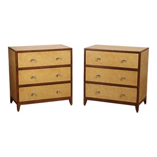 Currey & Co. Pair of Three-Drawer Chests For Sale