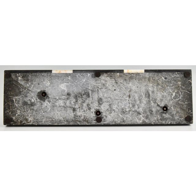 M. Leducq, Art Deco Panther, 1930, Metal on Marble Base For Sale - Image 10 of 11