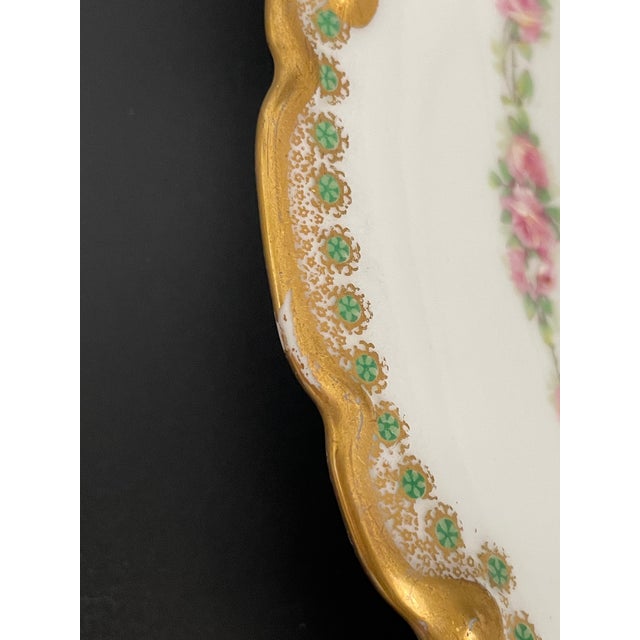 Antique Theodore Haviland Limoges Serving Plate Platter With Heavy Gold For Sale - Image 12 of 12