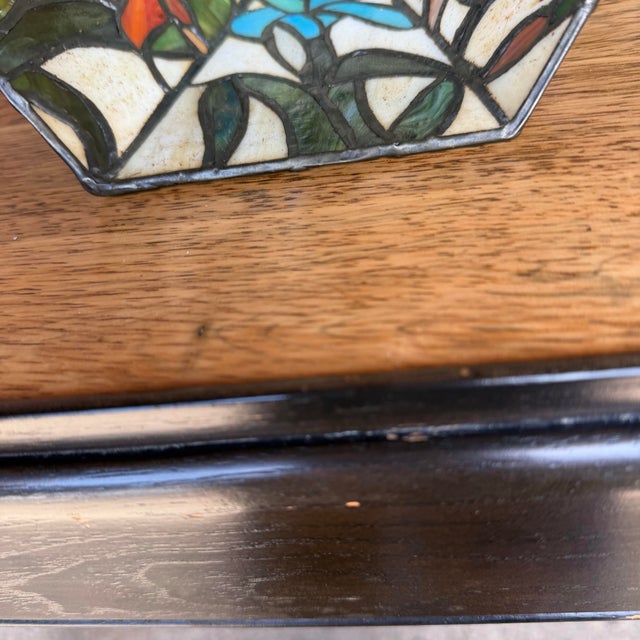 Art Nouveau Stained Glass Floral Table Lamp For Sale - Image 10 of 10