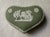 Wedgwood 1950s Wedgwood Green Jasperware Heart Box For Sale - Image 4 of 12