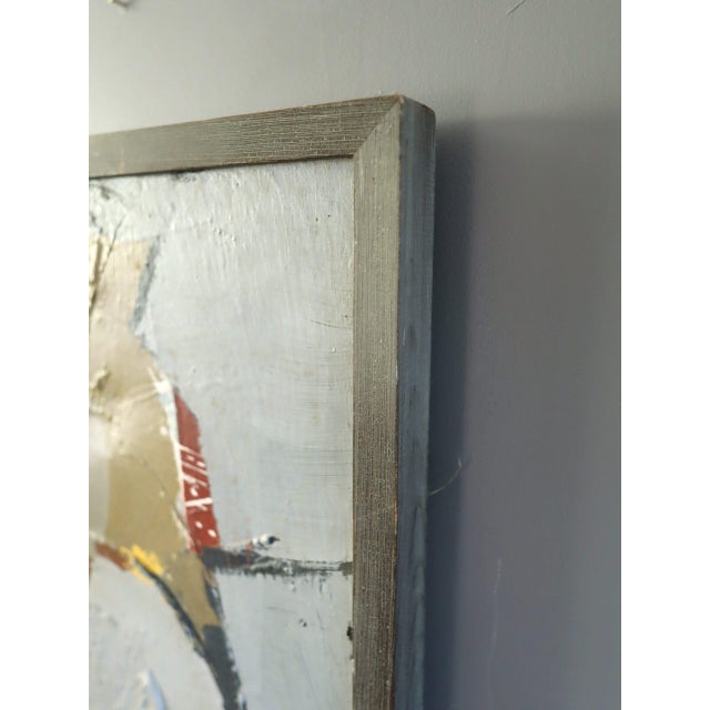 Mid-Century Modern 'Intersecting Rhythm' Vintage Original Abstract Oil Painting by Swedish Painter Hans Osswald (1919-1983), Framed For Sale - Image 6 of 11