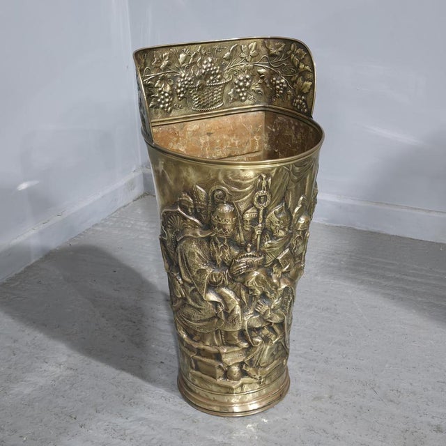 Gold Antique Brass Stick Stand, 1880 For Sale - Image 8 of 8