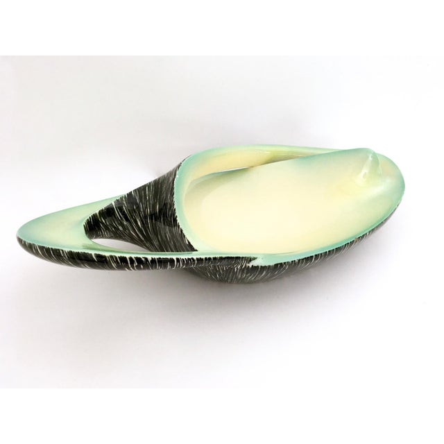 Vintage Italian Centerpiece in Yellow and Green Ceramic from Vibi, 1950s For Sale - Image 6 of 10