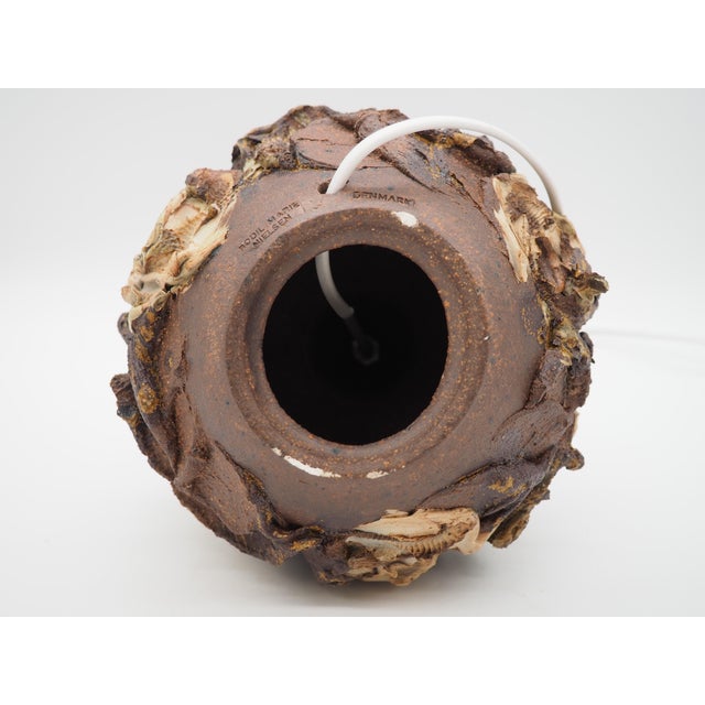 Handcrafted Ceramic Table Lamp by Bodil Marie Nielsen for Bodil Marie Nielsen, 1970s For Sale - Image 9 of 12