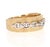 Contemporary Round Cut Diamond Yellow Gold Band Size 7 For Sale - Image 3 of 7