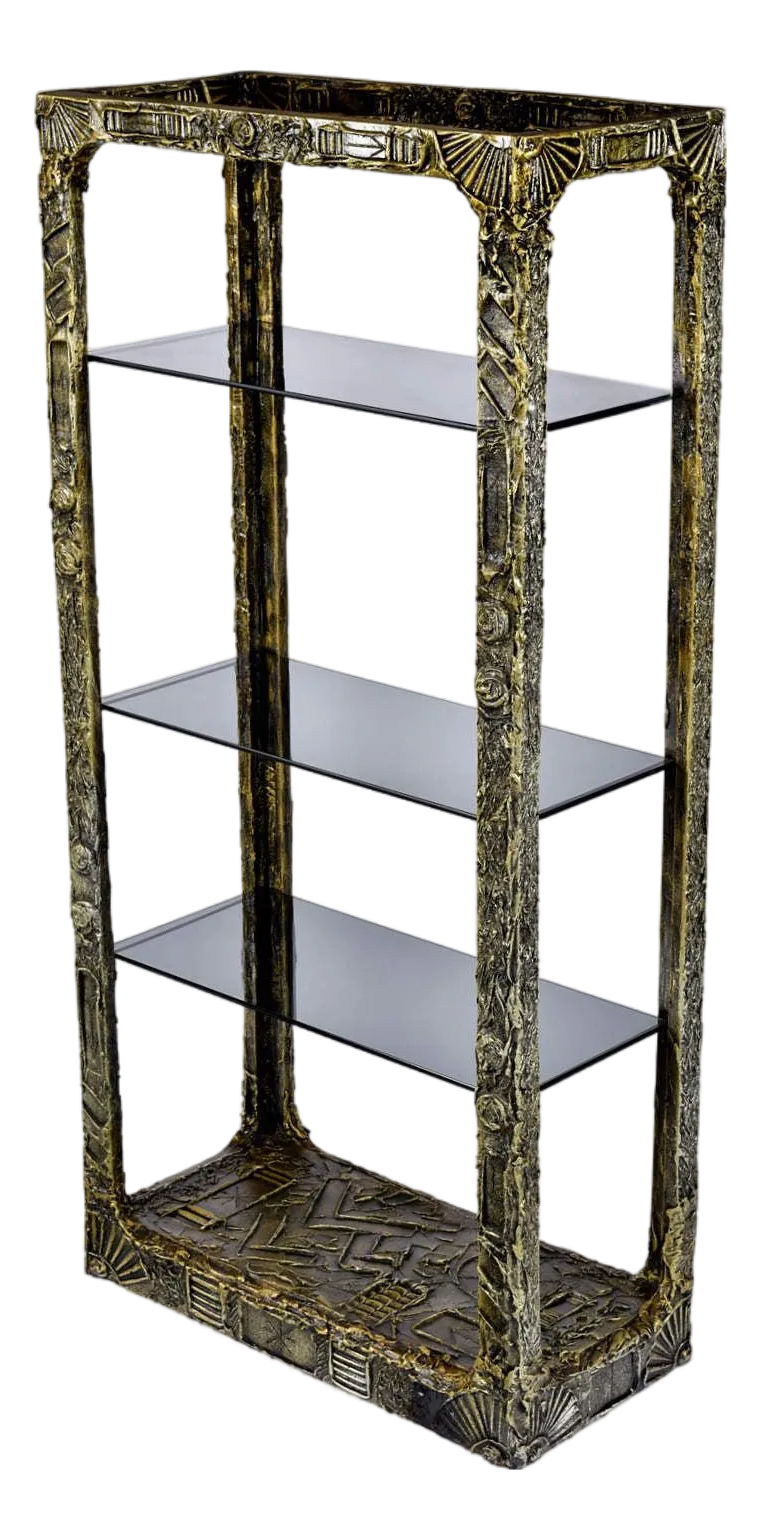 Brutalist Etagere Display Shelf by Adrian Pearsall for Craft