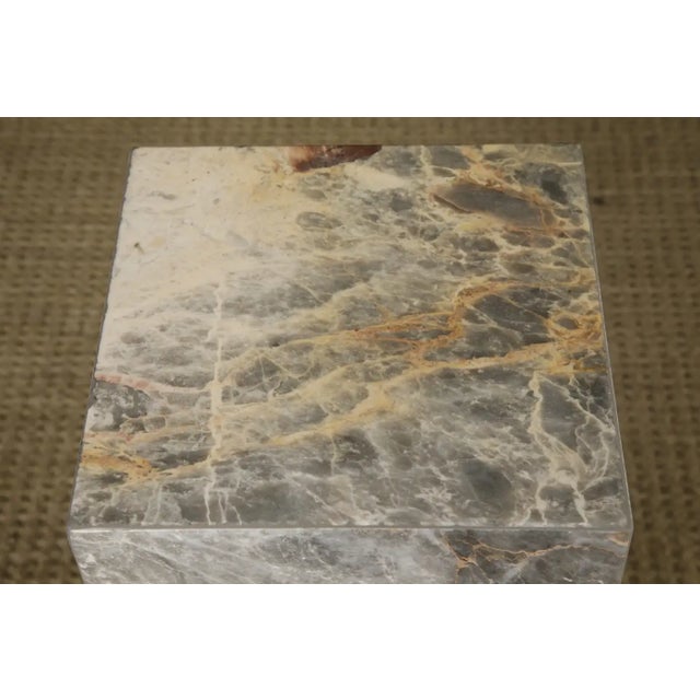 1980's Post-Modern Exotic Marble Column Pedestal For Sale - Image 9 of 14