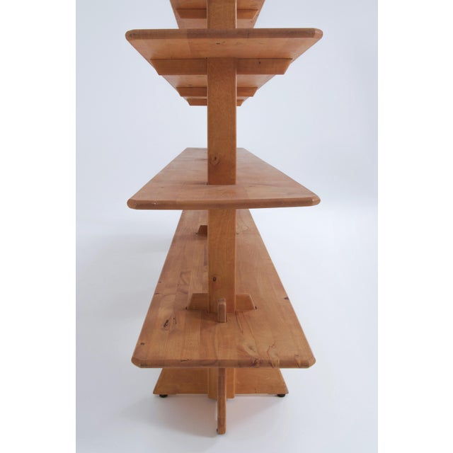 Brown Free-Standing Bookshelf in Elm, 1990s For Sale - Image 8 of 11