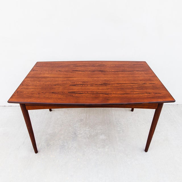 1960s Restored Danish Mid Century Modern Rosewood Hidden Leaf Dining Table For Sale - Image 11 of 12