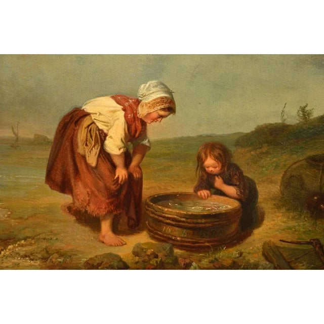 Jan Fabius, Figurative Scene, 1870, Oil on Canvas, Framed For Sale - Image 4 of 10