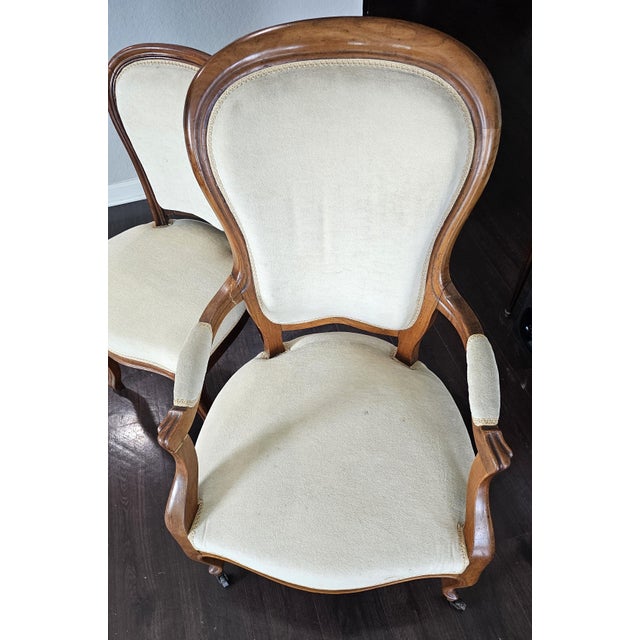 Ladies Parlor Chairs Antique ,19th Century For Sale - Image 12 of 12