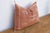 Moroccan Terracotta Diamond Lumbar Moroccan Silk Pillow For Sale - Image 3 of 8