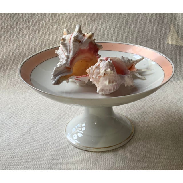 Old Paris Porcelain Pedestal Base Compote For Sale - Image 10 of 17