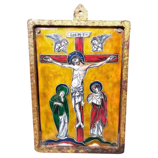 Enameled Icon with Christ, 1930s For Sale - Image 11 of 11