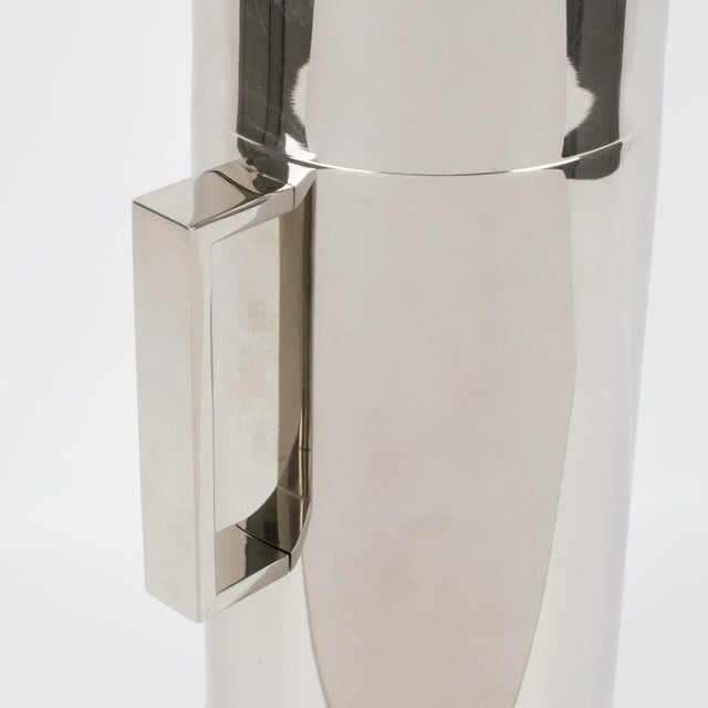 Chrome Loewe Spain Chrome and Gilt Metal Thermos Insulated Decanter For Sale - Image 8 of 13