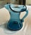 Mid-Century Modern Rainbow Art Glass Hand-Blown Cerulean Blue Mini Pitcher / Creamer — Huntington, Wv, C. 1954–1973 For Sale - Image 3 of 7