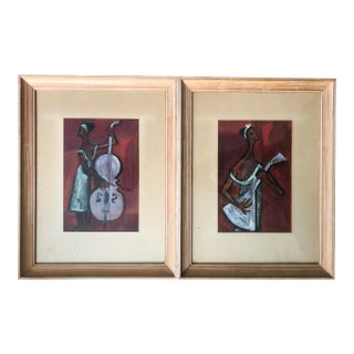 Mid-Century Charles Griffin Farr Paintings, a Pair For Sale