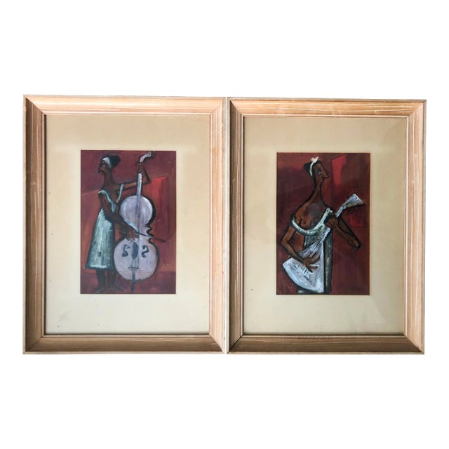 Mid-Century Charles Griffin Farr Paintings, a Pair For Sale