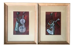Mid-Century Charles Griffin Farr Paintings, a Pair