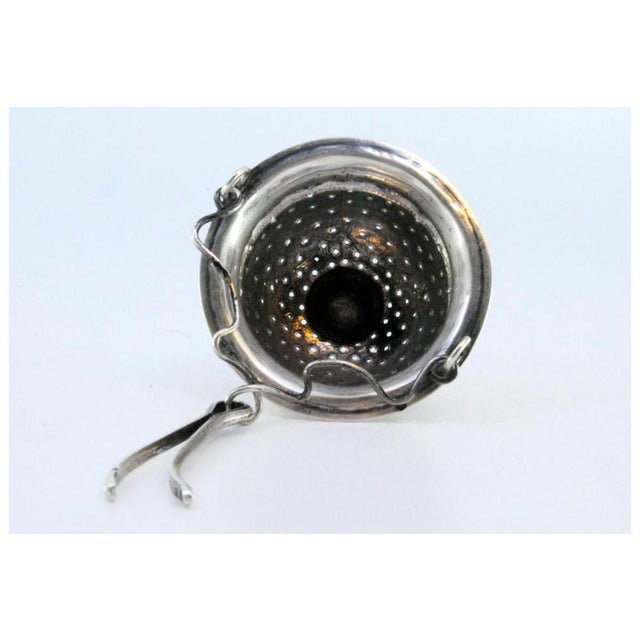 Silver Tea Strainer with Hanging Handle For Sale - Image 6 of 8