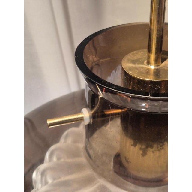 Gray Scandinavian Modern Glass Pendant by Carl Fagerlund for Orrefors, 1970s For Sale - Image 8 of 10