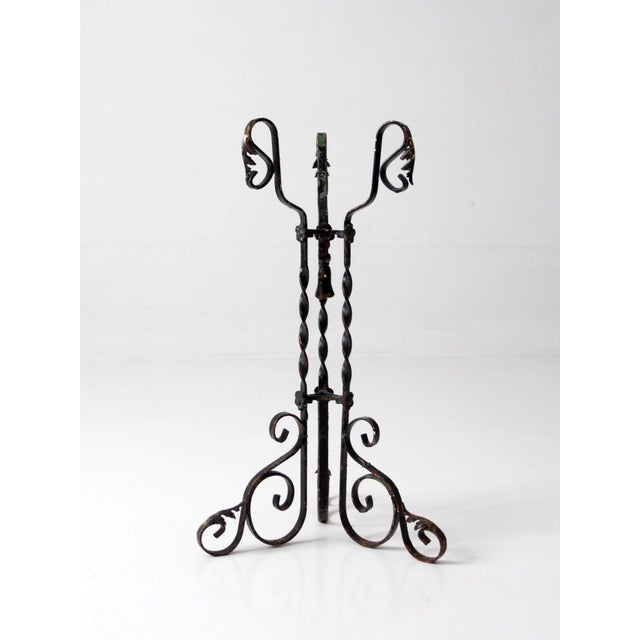 Antique Victorian Wrought Iron Plant Stand For Sale - Image 9 of 18