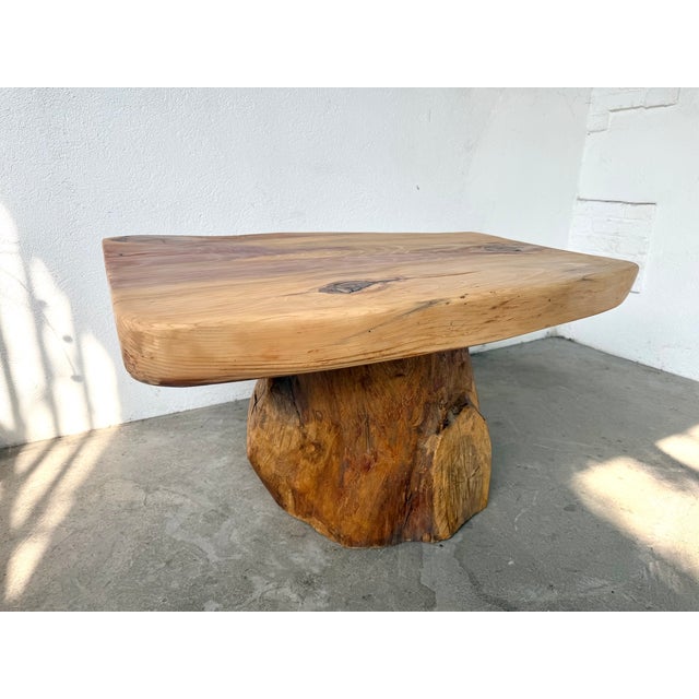 Vintage Brutalist Coffee Table in Cedar, 1970s For Sale - Image 6 of 18