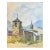 Mid 20th Century Camino De Santiago Painting on Canvas For Sale