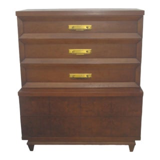 1960s Kent-Coffey “The Grandeur” Tall Chest of Drawers For Sale