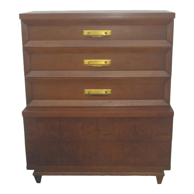 1960s Kent-Coffey “The Grandeur” Tall Chest of Drawers For Sale