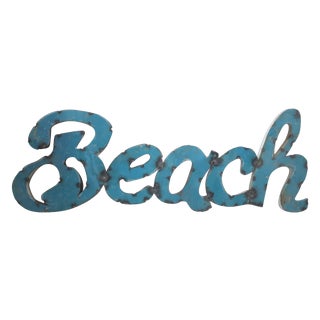 Vintage Beach Marquee Sign For Sale
