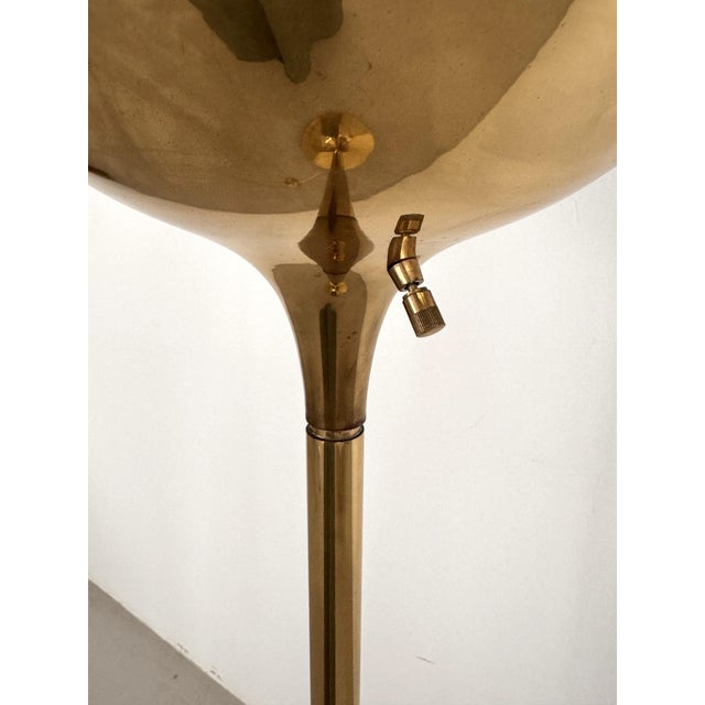 Brass and Glass Globe Floor Lamp from Vereinigte Werkstätten München, 1970s For Sale - Image 11 of 18