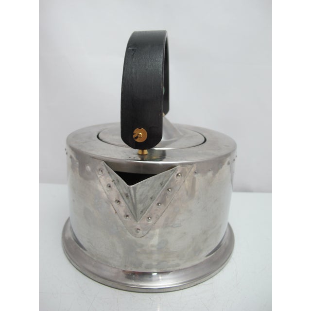 Bodum Carsten Jorgensen Ottoni Green Finial Stainless 18/10 Stove Top Tea Kettle For Sale - Image 10 of 12