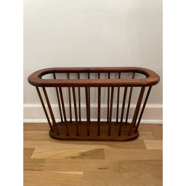 Vintage Cornwall Industries Mid Century Spindle Magazine Rack After Authur Umanoff For Sale - Image 9 of 9