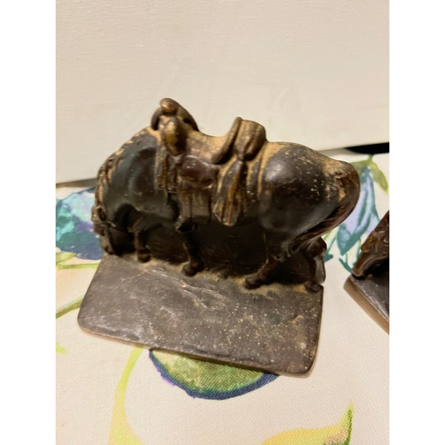 1970s Heavy Horse Bookends - a Pair For Sale - Image 4 of 8